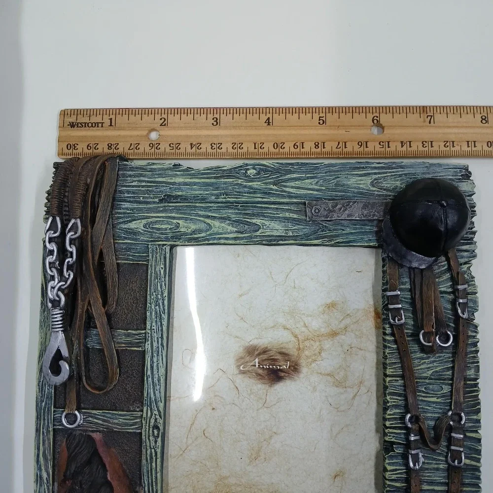Animal Horse Equestrian 3D Resin Picture Photo Desk Frame Barn Boots‎ Tack Decor